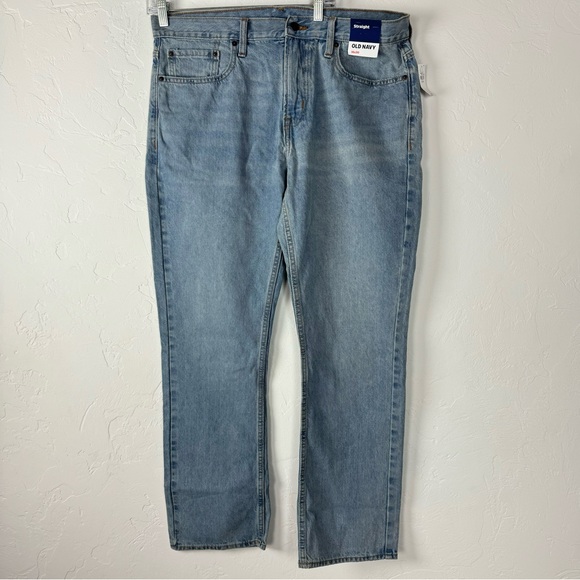 Old Navy Other - Old Navy Jeans Denim Wow Straight Non Stretch Light Wash Blue Solid‎ 90s Fit